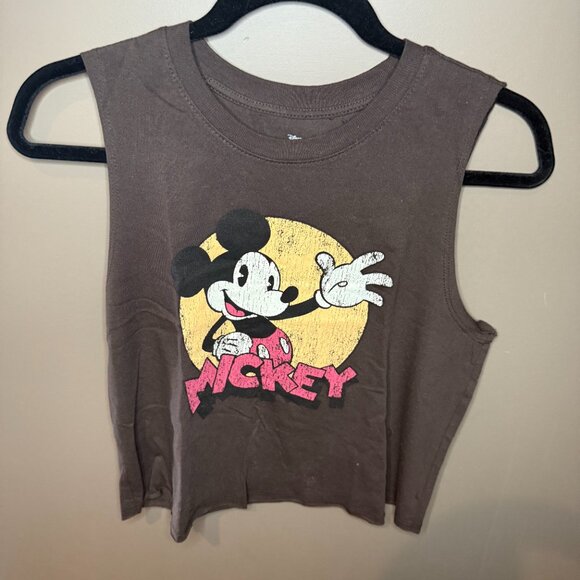 Cropped Mickey Mouse Top - XS - Brown - Picture 2 of 4